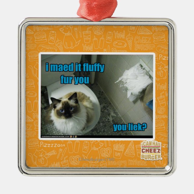 Ornamento De Metal Eu maed o pele macia você (Frente)