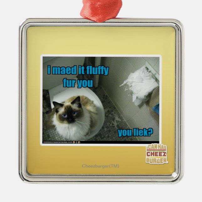 Ornamento De Metal Eu maed o pele macia você (Frente)