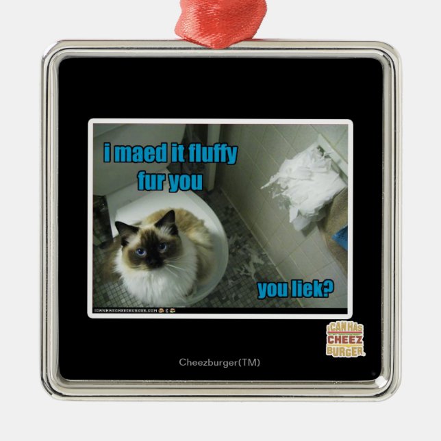 Ornamento De Metal Eu maed o pele macia você (Frente)