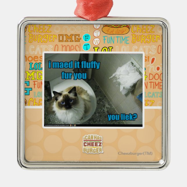 Ornamento De Metal Eu maed o pele macia você (Frente)