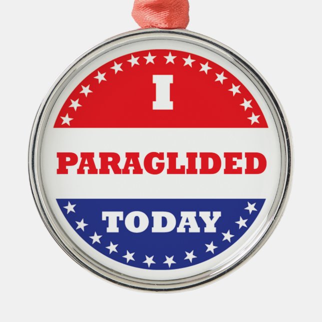 Ornamento De Metal Eu parapente hoje (Frente)