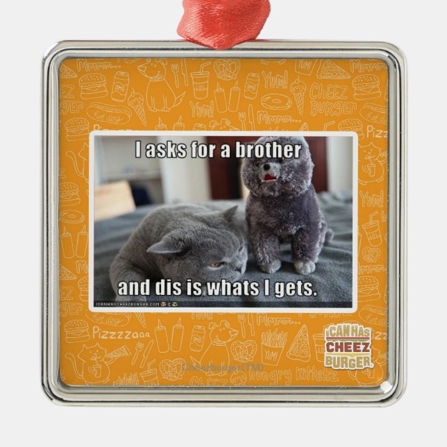 Ornamento De Metal Eu peço um irmão (Frente)