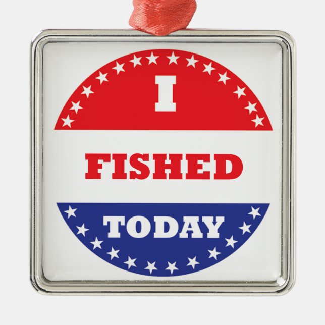 Ornamento De Metal Eu Pesquei Hoje (Frente)