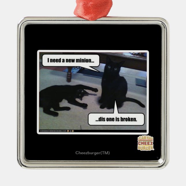 Ornamento De Metal Eu preciso um sequaz novo (Frente)