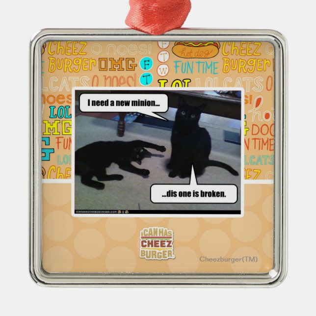 Ornamento De Metal Eu preciso um sequaz novo (Frente)