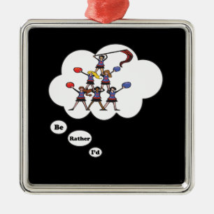 Ornamento De Metal Eu preferencialmente Cheerleading