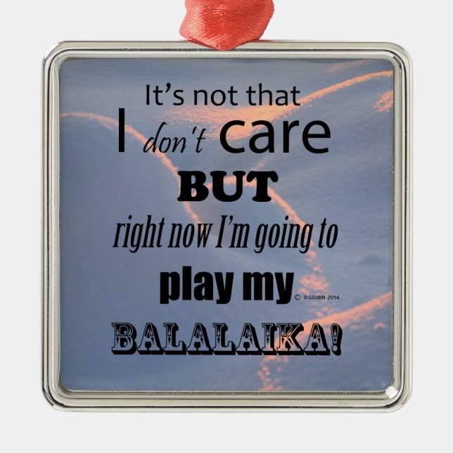 Ornamento De Metal Eu Prefiro Balalaika (Frente)