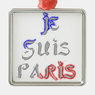 Ornamento De Metal Eu Sou Paris Eu Amo Paris Impressão de Arte de Tex