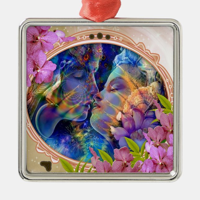 Ornamento De Metal Eu te amo (Frente)