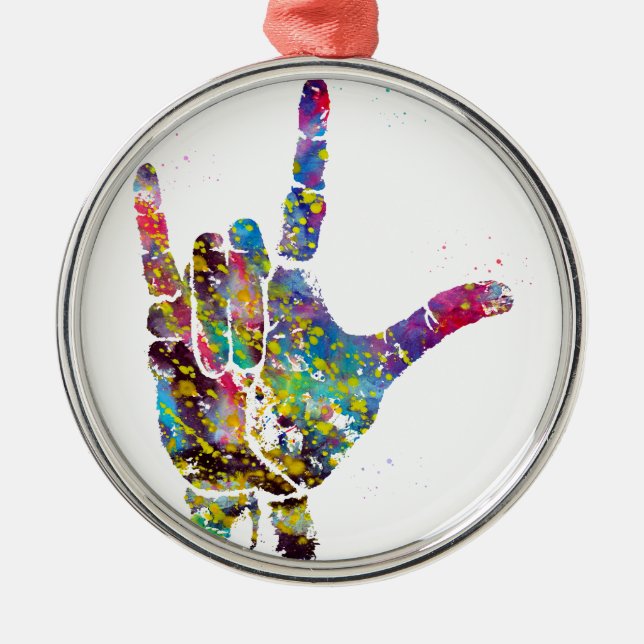 Ornamento De Metal Eu Te Amo (Frente)