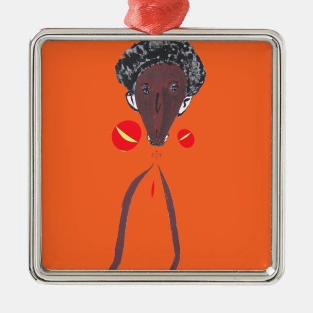 Ornamento De Metal Eu te amo Nakupenda Swahili (Frente)