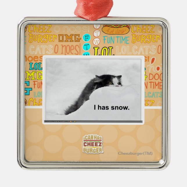 Ornamento De Metal Eu tenho a neve (Frente)