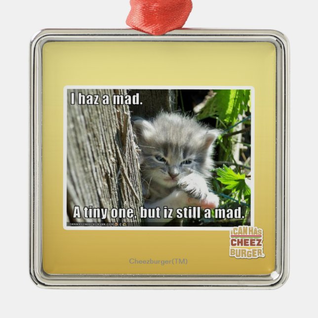 Ornamento De Metal Eu tenho um louco (Frente)