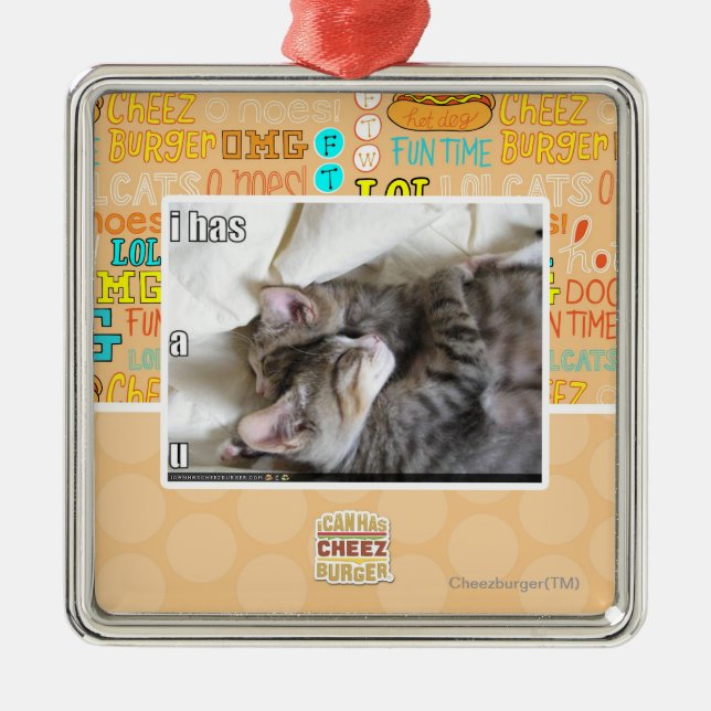 Ornamento De Metal Eu tenho um u (Frente)