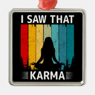 Ornamento De Metal Eu Vi Essa Karma