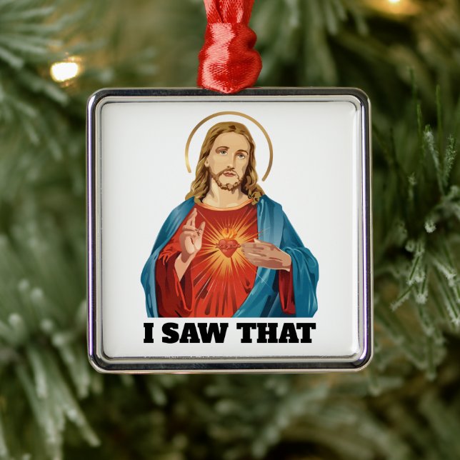 ORNAMENTO DE METAL EU VI ISSO, JESUS (Árvore)