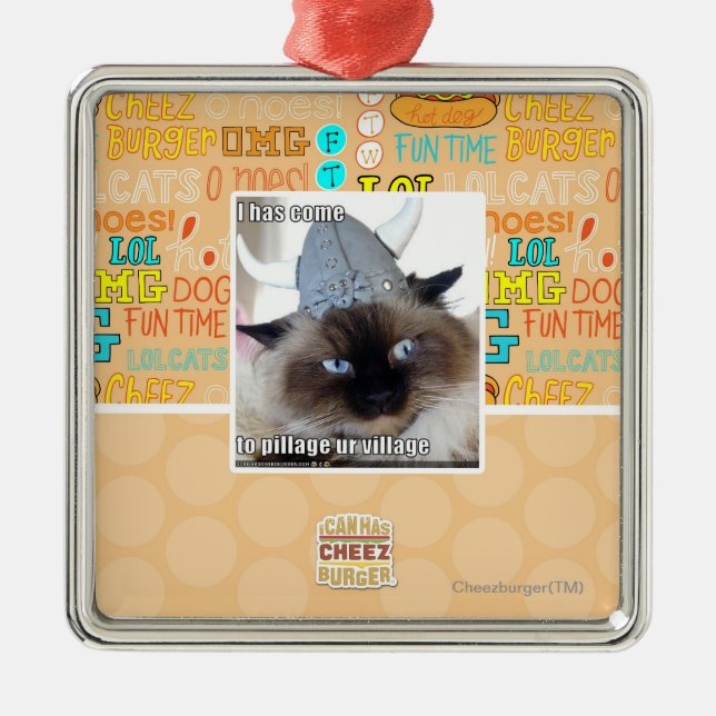 Ornamento De Metal Eu vim pilhar a vila do ur (Frente)