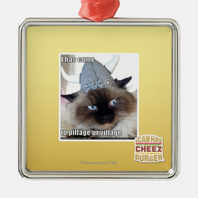 Ornamento De Metal Eu vim pilhar a vila do ur (Frente)