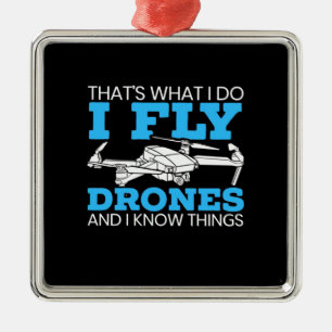 Ornamento De Metal Eu Voo Drones