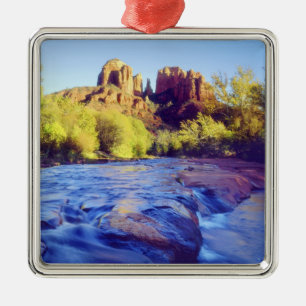 Ornamento De Metal EUA, Arizona, Sedona. Cathedral Rock refletindo 2