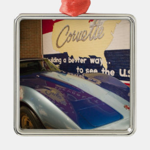 Ornamento De Metal EUA, Kentucky, Bowling Green: National Corvette 2
