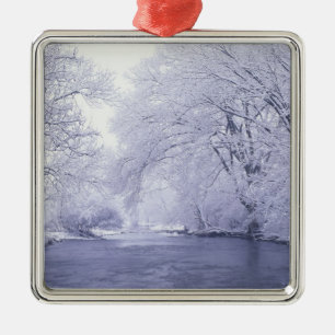 Ornamento De Metal EUA, Kentucky, Louisville. Coberta de neve