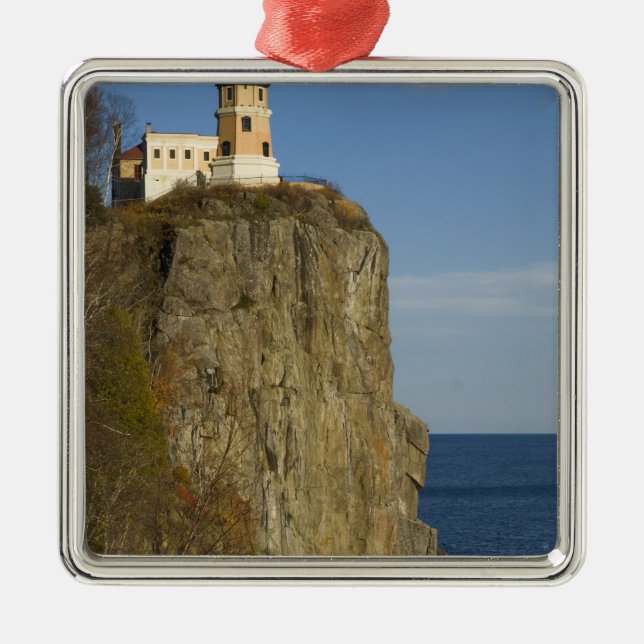 Ornamento De Metal EUA, Minnesota. Farol Split Rock no Lago (Frente)