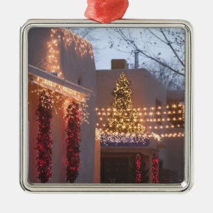 Ornamento De Metal EUA, Novo México, Papais noeis Fe: Galeria de Est