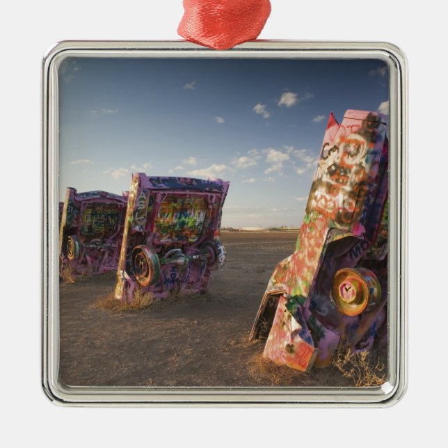 Ornamento De Metal EUA, TEXAS, PanhandArea, Amarillo: Cadillac 2 (Frente)