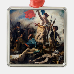 Ornamento De Metal Eugene Delacroix - Liberdade Liderando o Povo