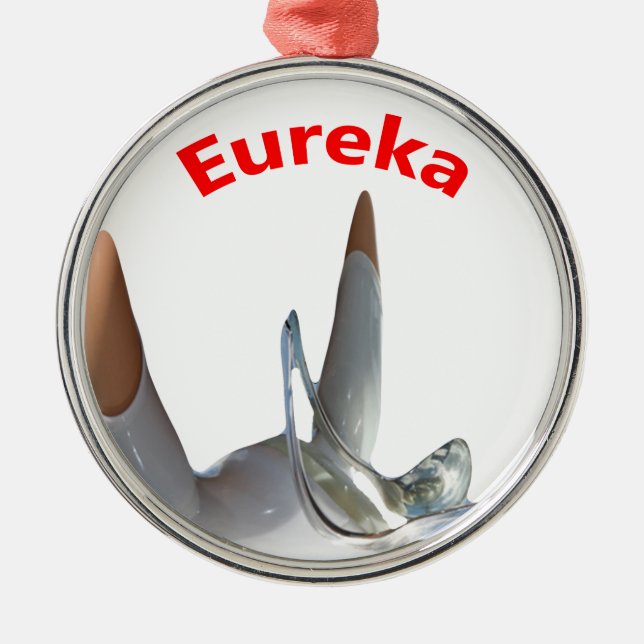 Ornamento De Metal Eureka (Frente)