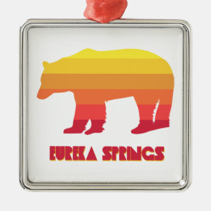 Ornamento De Metal Eureka Primaveras Arkansas Rainbow Bear