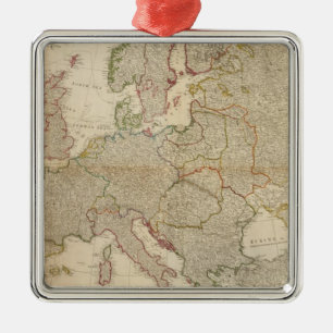 Ornamento De Metal Europa composta com mesas estatísticas