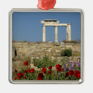 Ornamento De Metal Europa, Grécia, Cíclades, Delos. Ruínas de colu