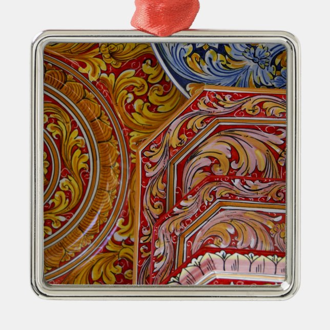 Ornamento De Metal Europa, Itália, Sicília, Taormina. Tradicional 2 (Frente)