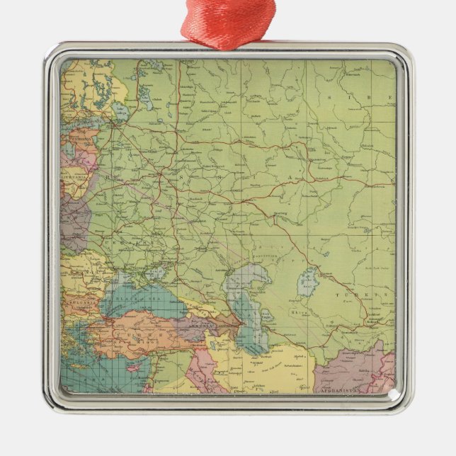 Ornamento De Metal Europa por terra, comunicações do mar (Frente)