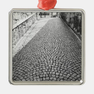Ornamento De Metal Europa, Suíça, Zurique. Rua empedrada,
