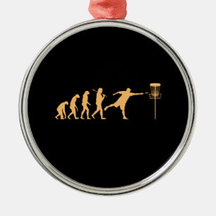 Ornamento De Metal Evolução do Disc Golf