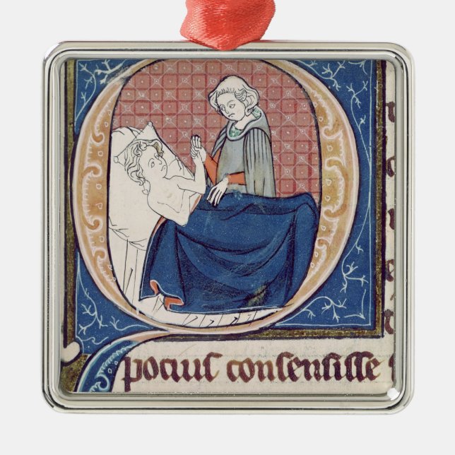 Ornamento De Metal Examinando um paciente (Frente)