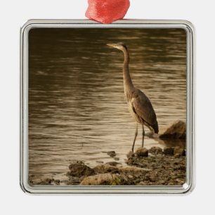Ornamento De Metal Excelente Blue Heron