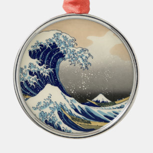 Ornamento De Metal Excelente Wave Kanagawa - Pintura Japonesa