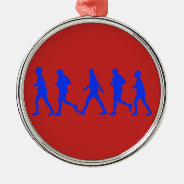 Ornamento De Metal Executando o trabalho de Corrida (Frente)