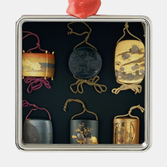 Ornamento De Metal Exemplo do Inro, século XIX (Frente)