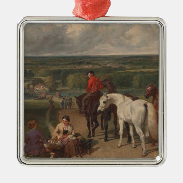 Ornamento De Metal Exercício dos Cavalos Reais (Arte Equina) (Frente)