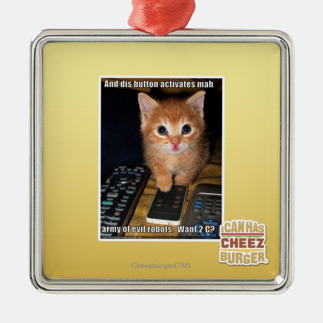 Ornamento De Metal Exército de Robôs Mau (Frente)