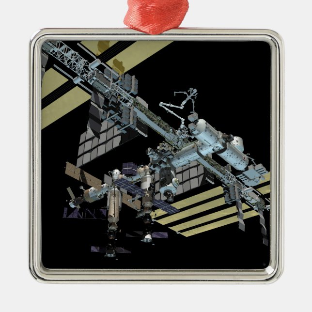 Ornamento De Metal Exibição gerada pelo computador 12 (Frente)