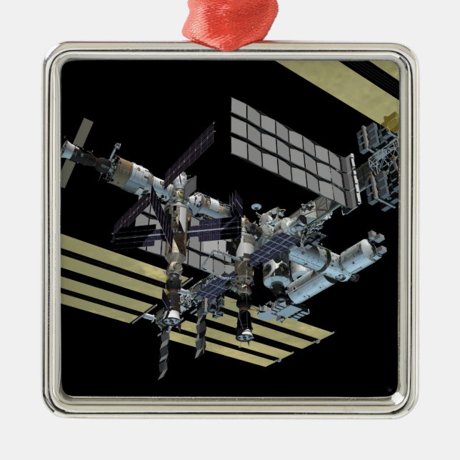 Ornamento De Metal Exibição gerada pelo computador 14 (Frente)