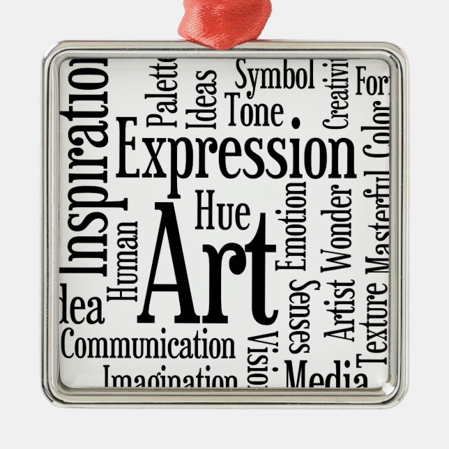 Ornamento De Metal Expressão artística para o artista ou a pessoa (Frente)