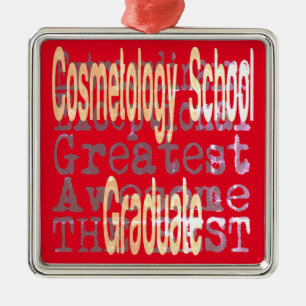 Ornamento De Metal Extraordinário do Formando da Cosmetology School