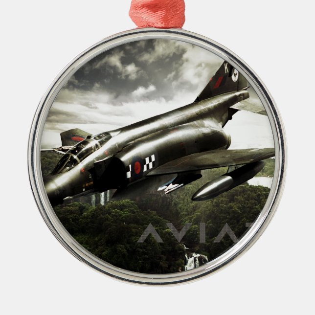 Ornamento De Metal F-4 Jato de Combatente Fantasma (Frente)